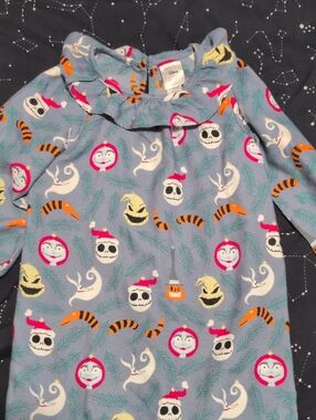 Disney The Nightmare Before Christmas Blue Character Fleece Pajamas